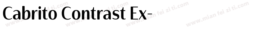 Cabrito Contrast Ex字体转换